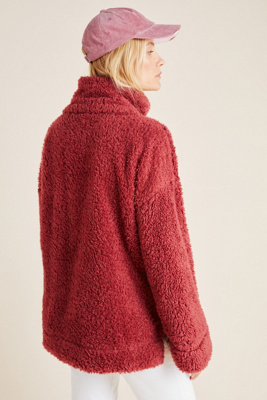 petite sherpa pullover