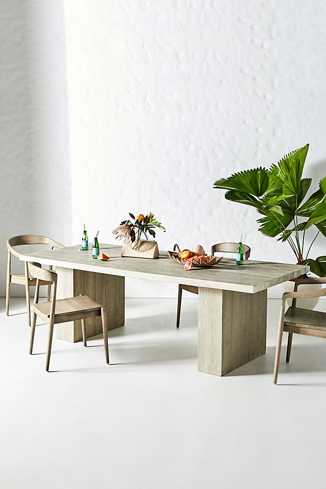 Concrete Indoor Outdoor Dining Table Anthropologie - Concrete Patio Dining Set