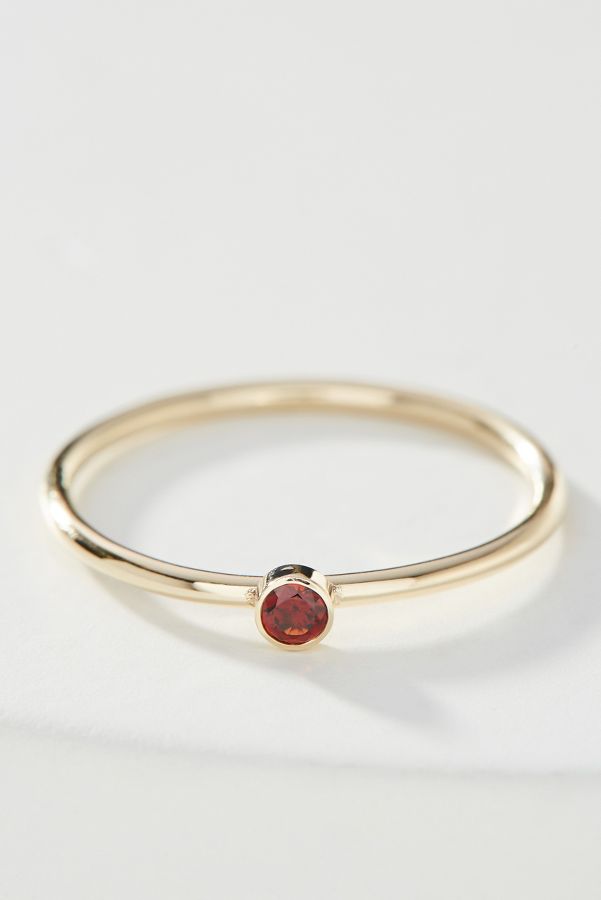 Slide View: 2: Maya Brenner 14K Yellow Gold Birthstone Ring