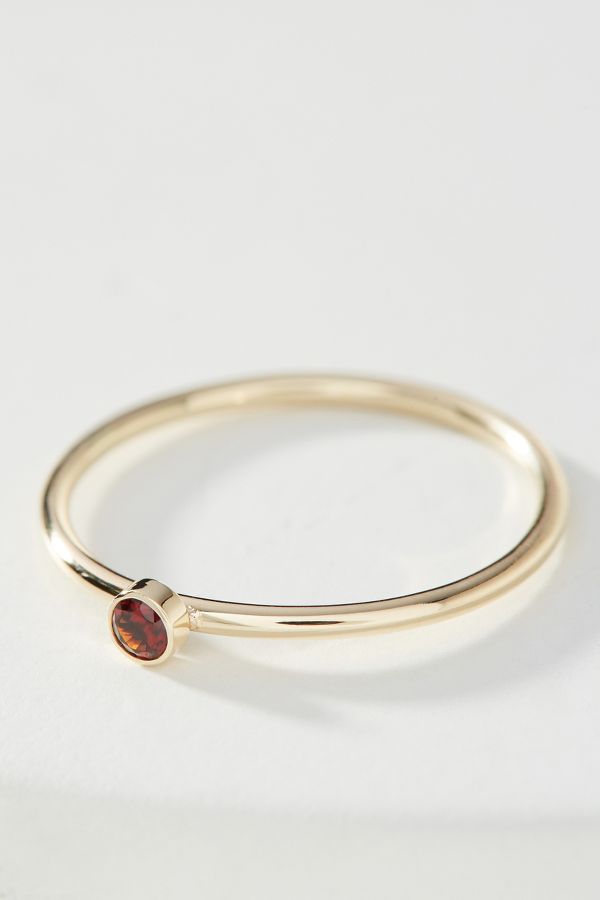 Slide View: 1: Maya Brenner 14K Yellow Gold Birthstone Ring