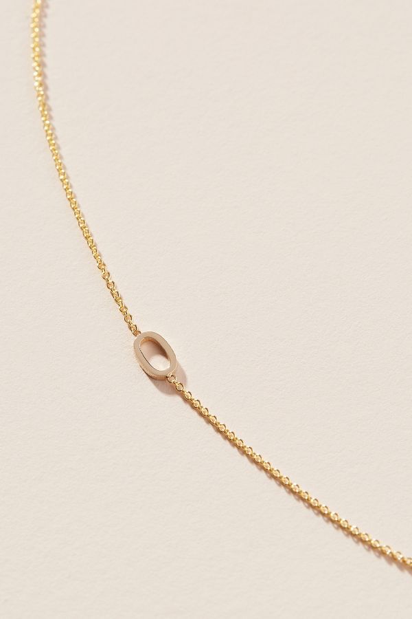 Slide View: 1: Maya Brenner 14k Gold Asymmetrical Numeral Necklace