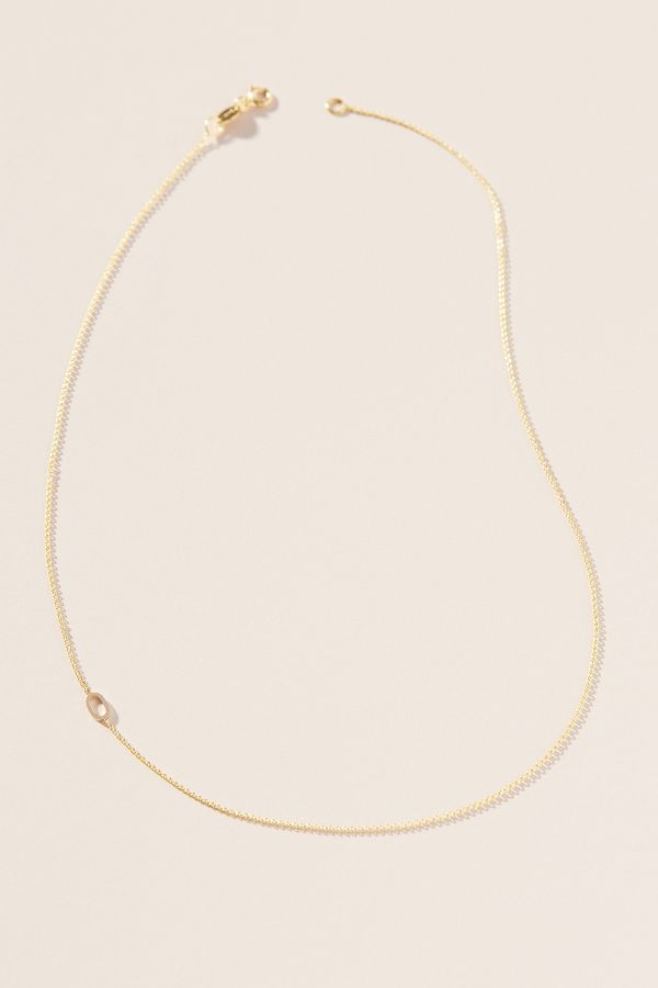 Slide View: 2: Maya Brenner 14k Gold Asymmetrical Numeral Necklace