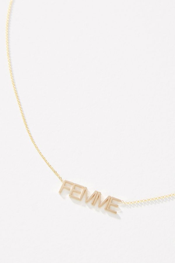 Slide View: 1: Maya Brenner 14k Gold Femme Necklace