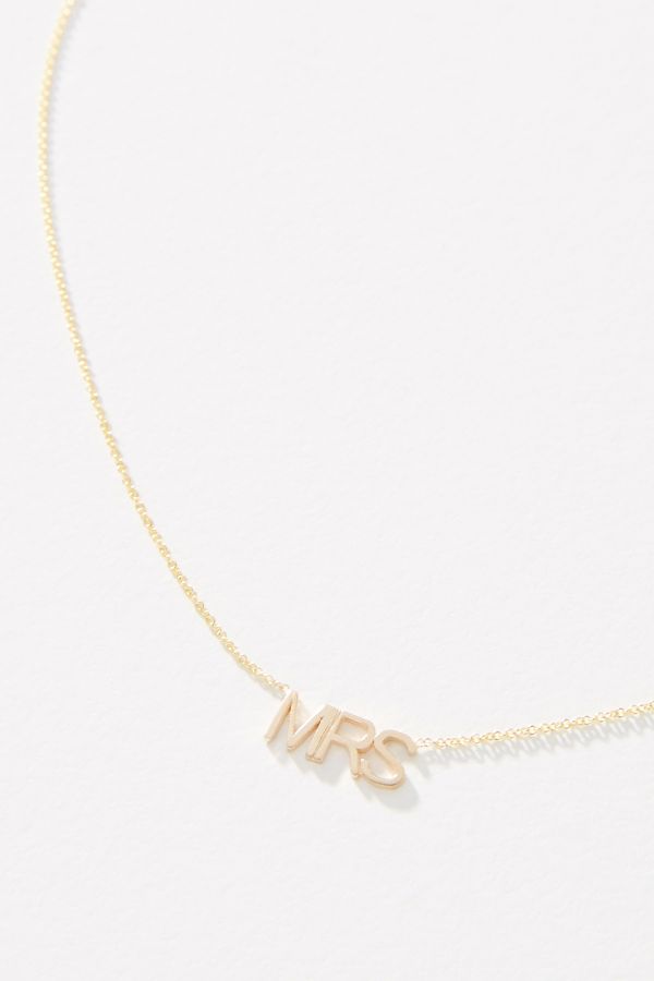 Slide View: 1: Maya Brenner 14k Gold Mrs. Necklace