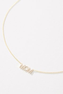 14k gold mom necklace