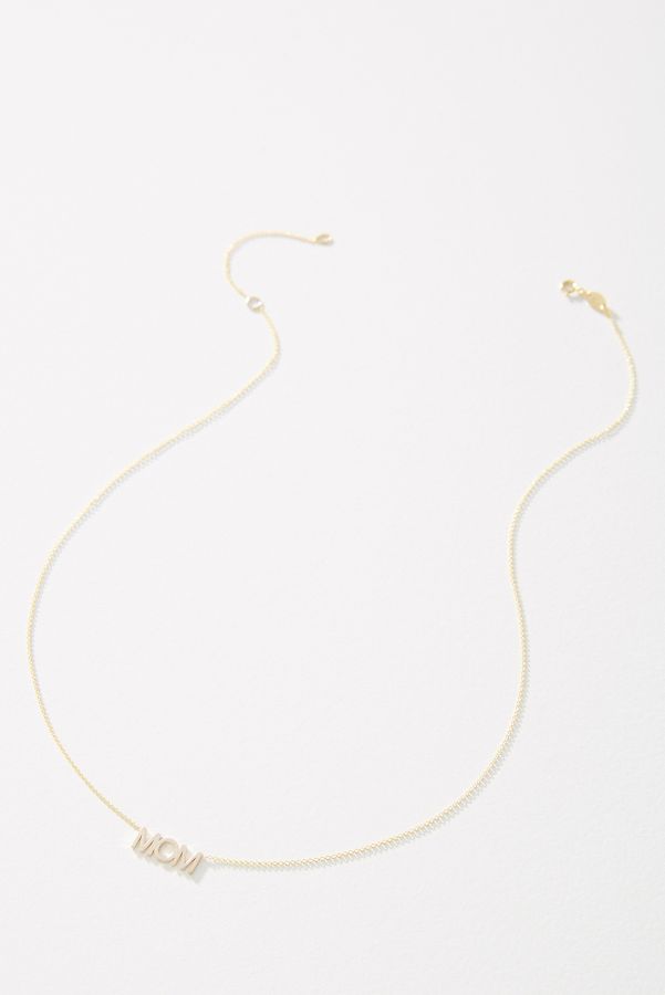 Slide View: 2: Maya Brenner 14k Gold Mom Necklace