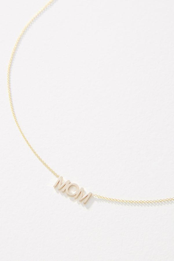 Slide View: 1: Maya Brenner 14k Gold Mom Necklace