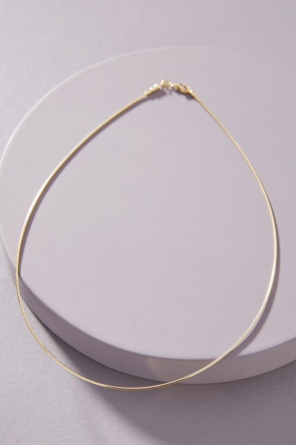 Slide View: 1: Maya Brenner 14k Gold Omega Necklace