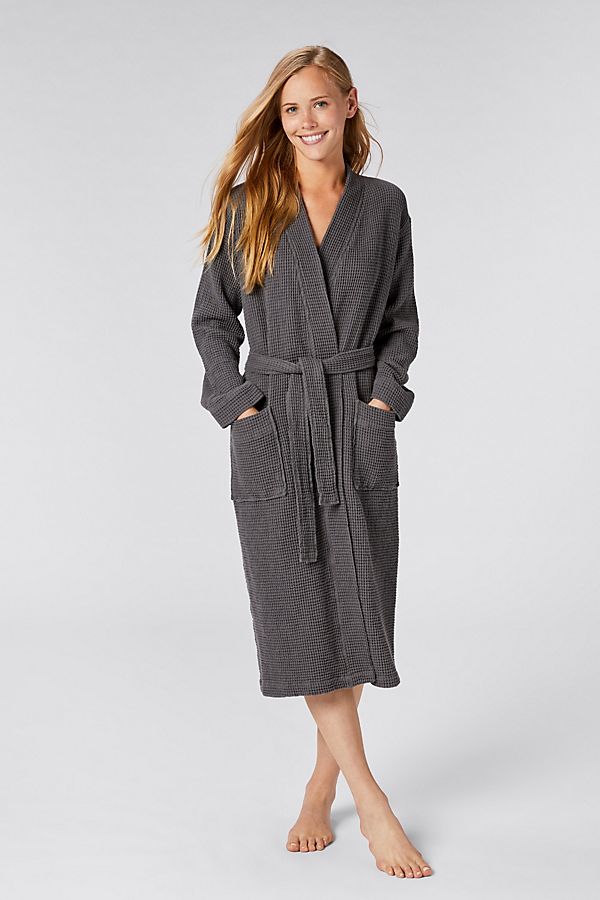 Slide View: 1: Coyuchi Unisex Organic Waffle Robe