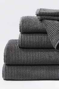 Slide View: 1: Coyuchi Temescal Organic Ribbed 6pc Towel Set