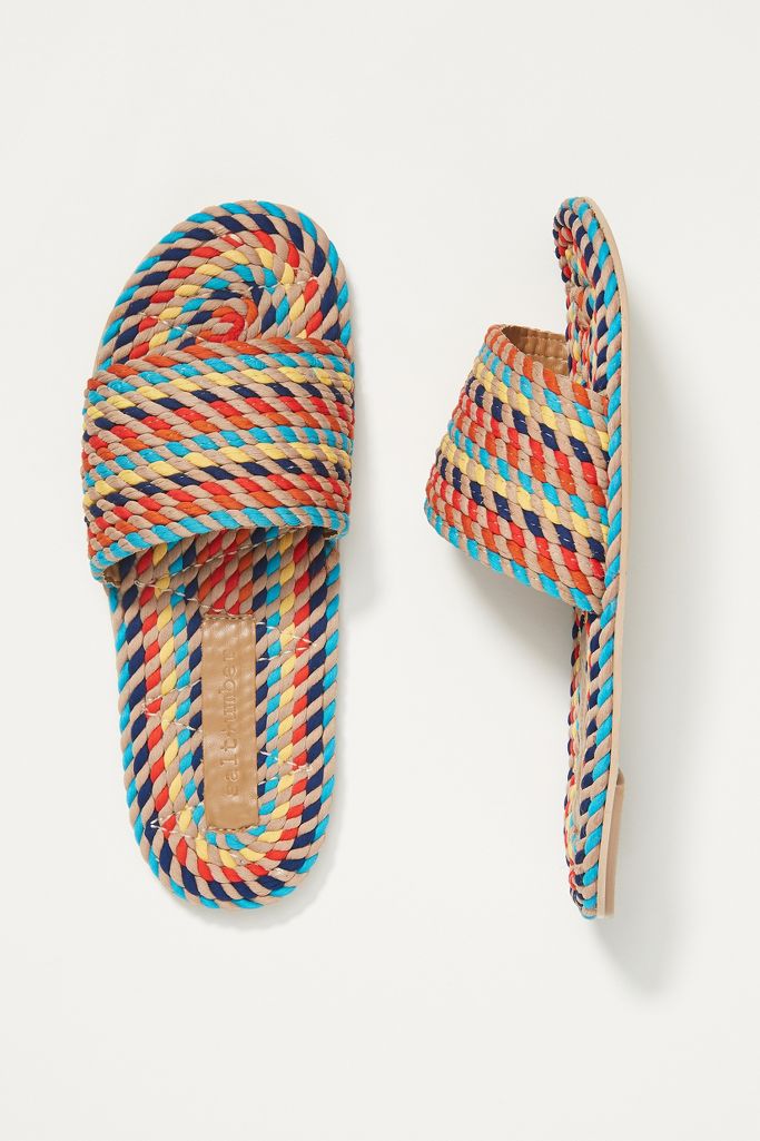 Salt + Umber Sunny Braided Slide Sandals Anthropologie