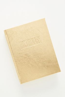 Gold Metallic Leather-Bound Dictionary | Anthropologie