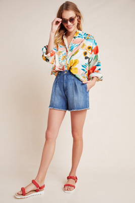 anthropologie denim shorts