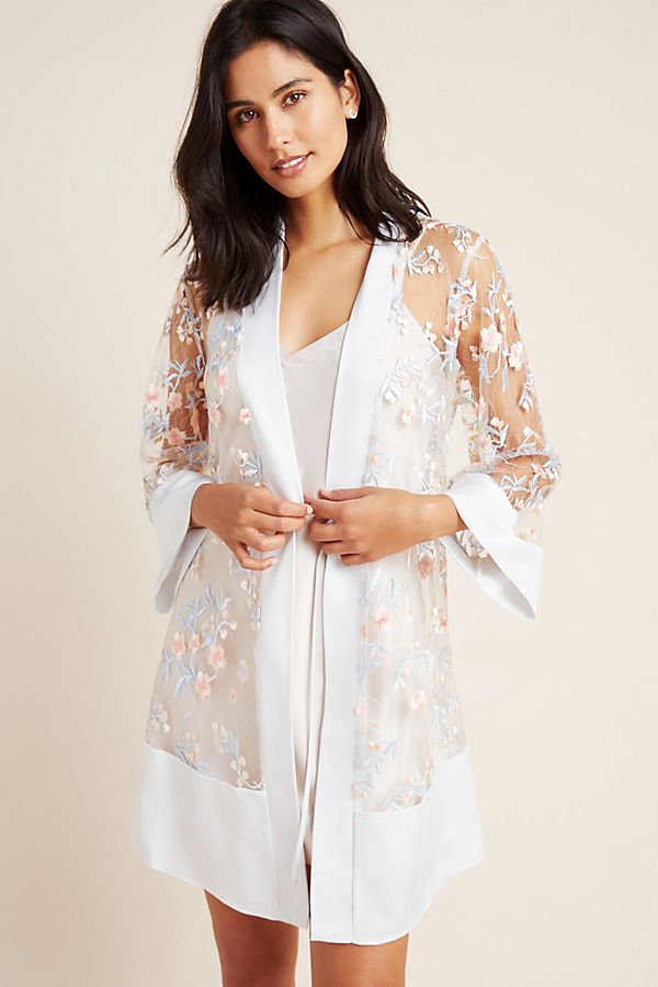 Slide View: 1: Laguna Embroidered Robe