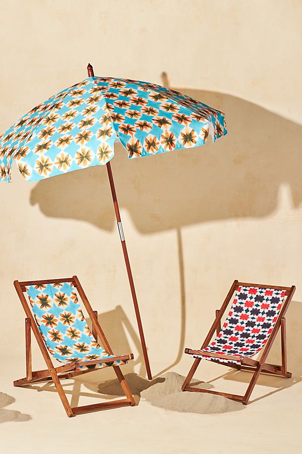 Slide View: 1: Tie-Dyed Beach Chair