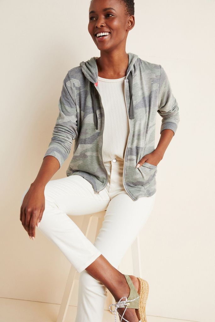 Sundry Camo Zip Hoodie Anthropologie