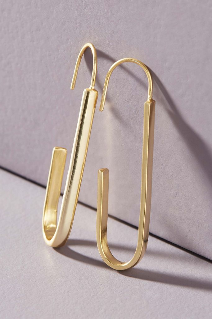 Paper Clip Hoop Earrings Anthropologie