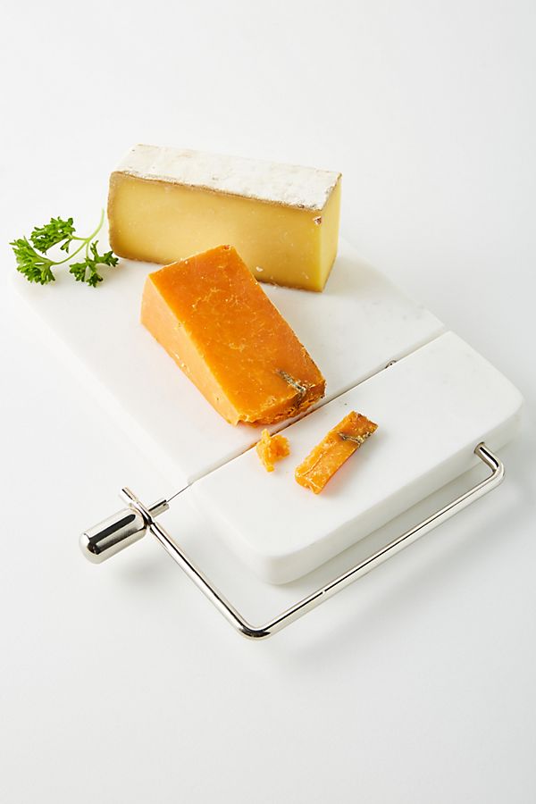 Slide View: 1: Marble Cheese Cutter Board