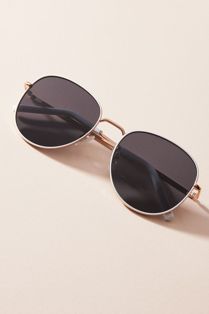 Joelle Round Sunglasses Anthropologie