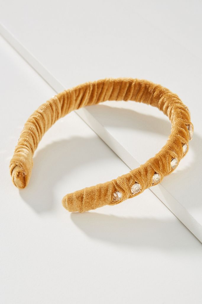 Elisabeth Velvet Embellished Headband Anthropologie