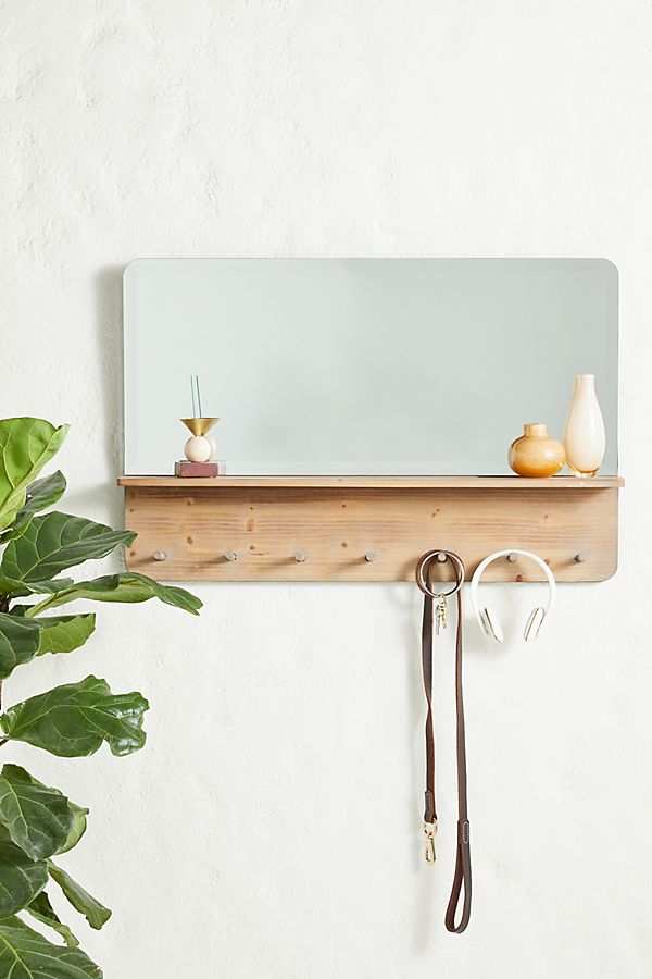 Slide View: 1: Parker Mirror and Hook Rack