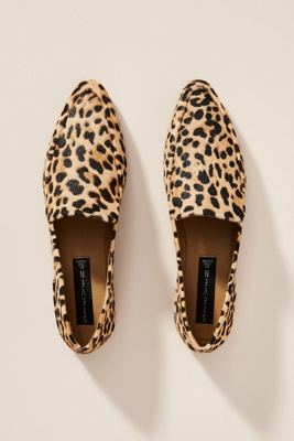 leopard slip on loafers