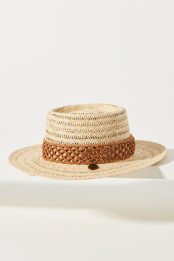 Frye Textured Straw Boater | Anthropologie