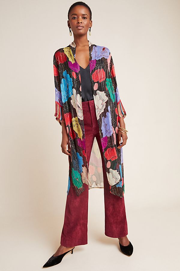 Slide View: 1: Bea Shimmer Duster Kimono