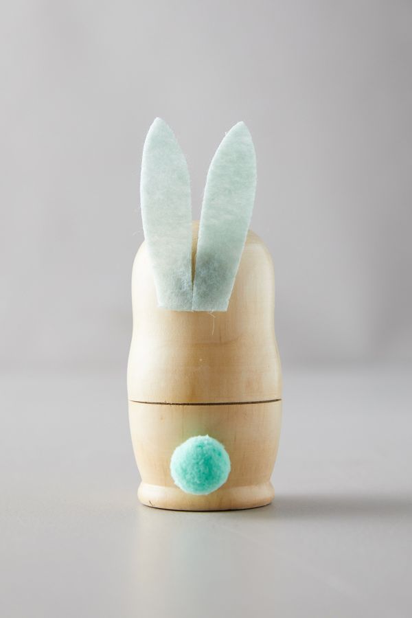 Slide View: 4: Wood Nesting Easter Bunnies