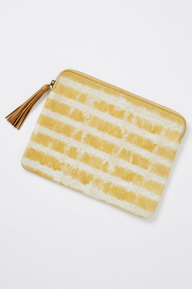Shibori Leather Tech Pouch Anthropologie