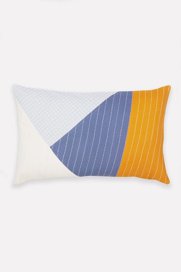 Slide View: 1: Anchal Patchwork Asha Lumbar Pillow