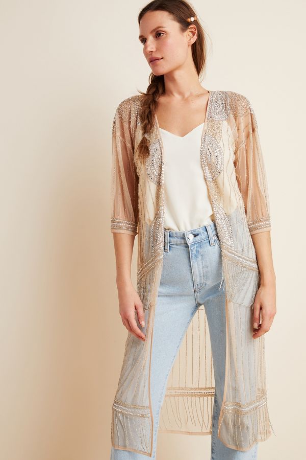 Miel Embellished Duster Kimono | Anthropologie