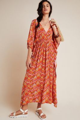 anthropologie caftan dress