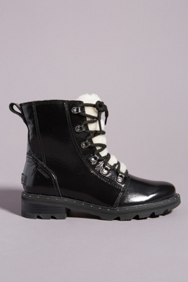 sorel black lace up boots