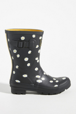 patterned rain boots