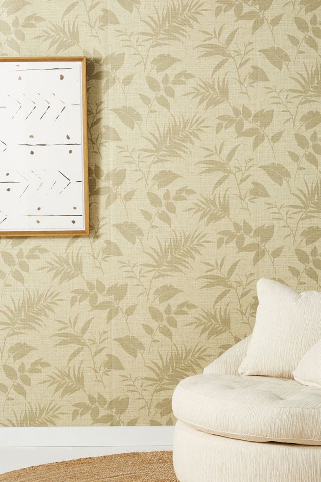 Botanical Grasscloth Textured Wallpaper Anthropologie