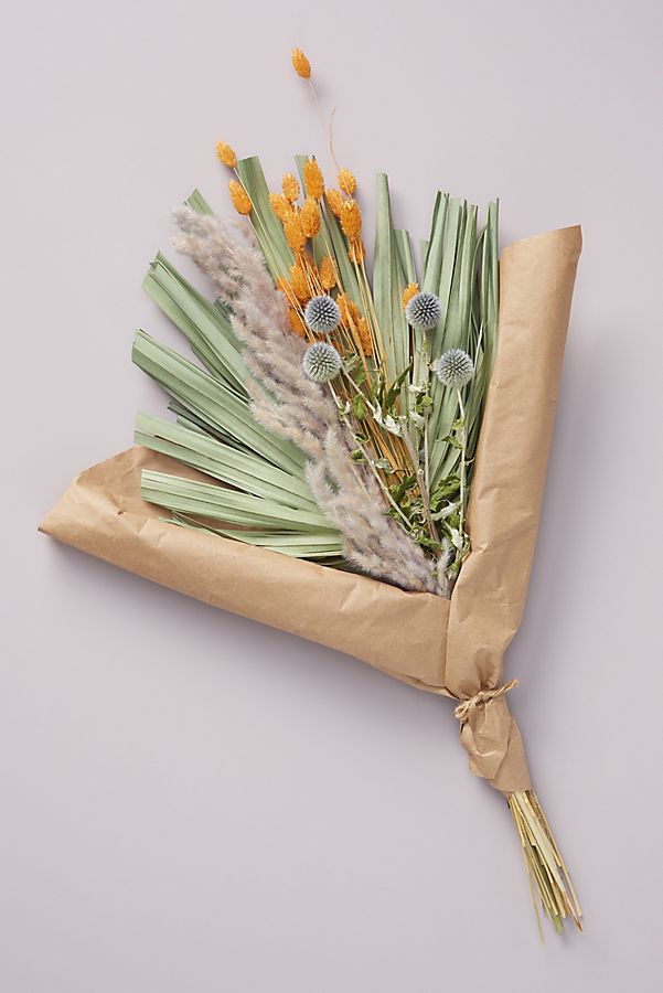 Slide View: 1: Sun-Bleached Dried Palm Bouquet