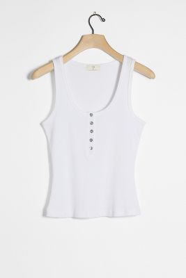 Ribbed Henley Tank | Anthropologie