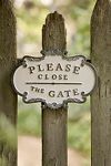 Thumbnail View 1: Please Close the Gate Sign