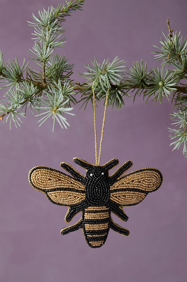 Beaded Bumble Bee Ornament | Anthropologie