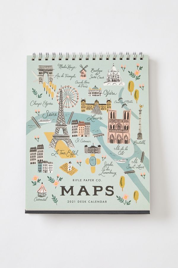 Rifle Paper Co. City Maps 2021 Desk Calendar | Anthropologie UK