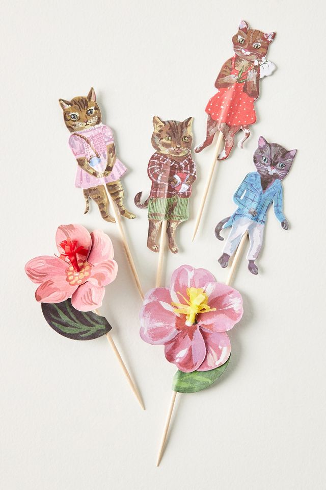 Nathalie Lete Flora Cat Cupcake Kit Anthropologie