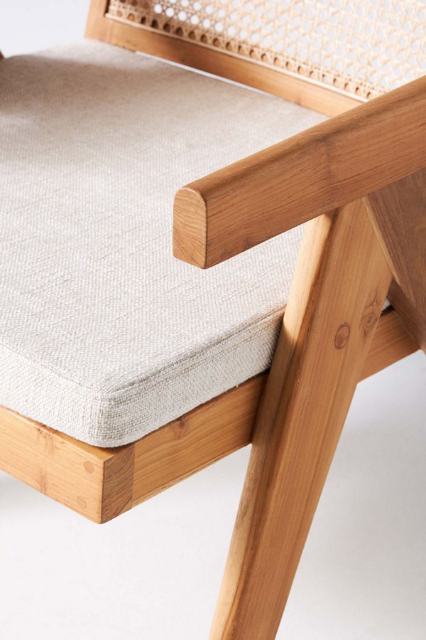 Ashton Caned Teak Accent Chair Anthropologie Uk