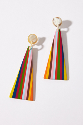 Anthropologie Arden Rainbow Heart Earrings New