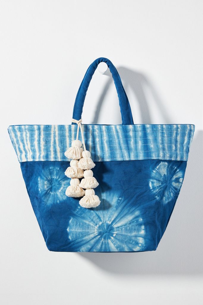 Tasseled Tie-Dye Tote Bag | Anthropologie