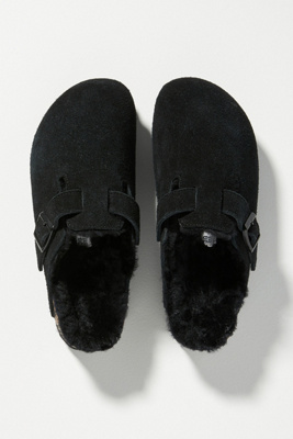 birkenstock black shearling