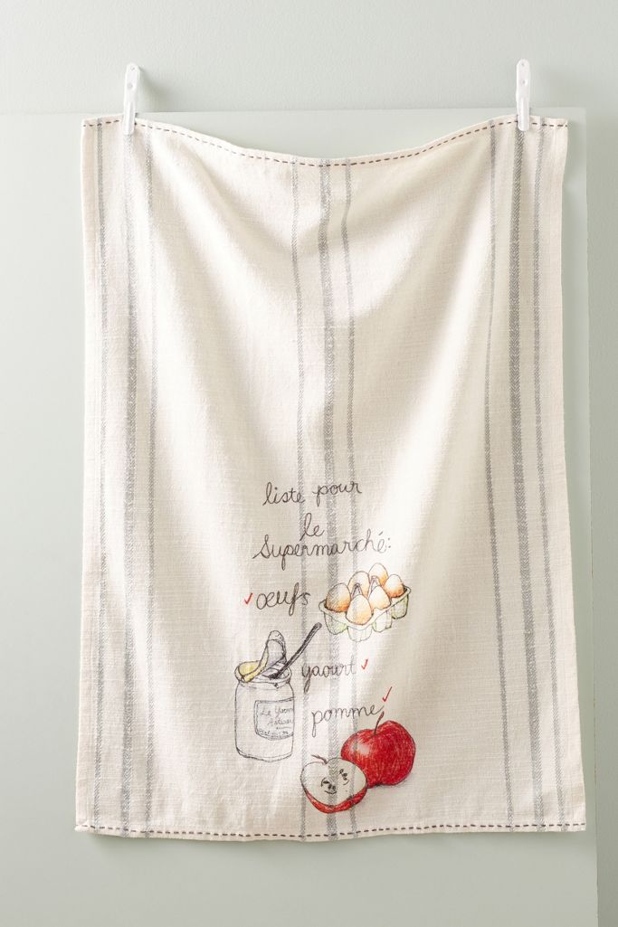 Supermarche dish towel - Anthropologie