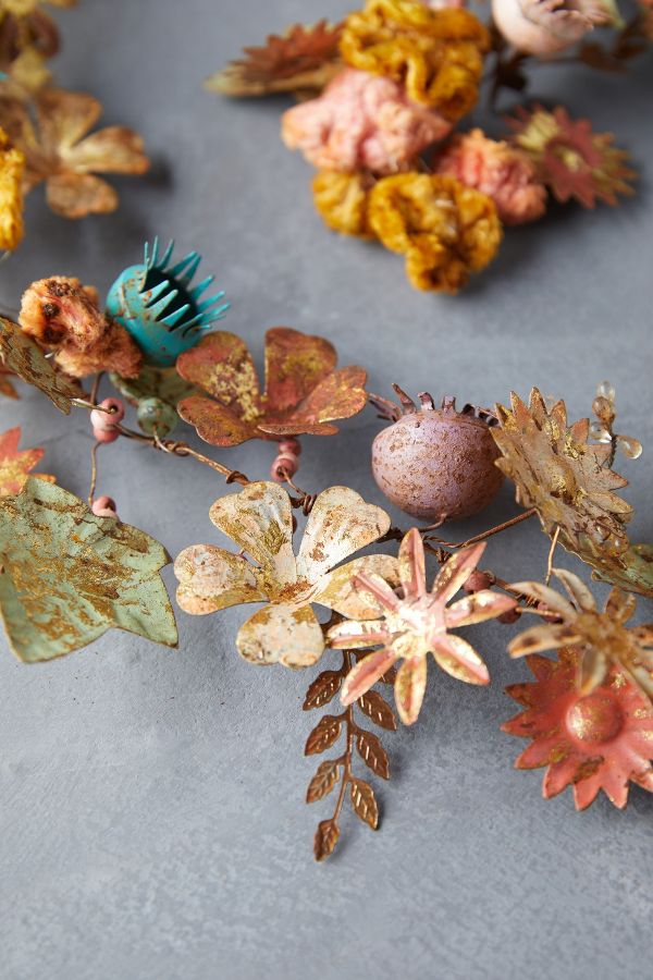 Slide View: 5: Gilded Botanicals Iron + Velvet Garland