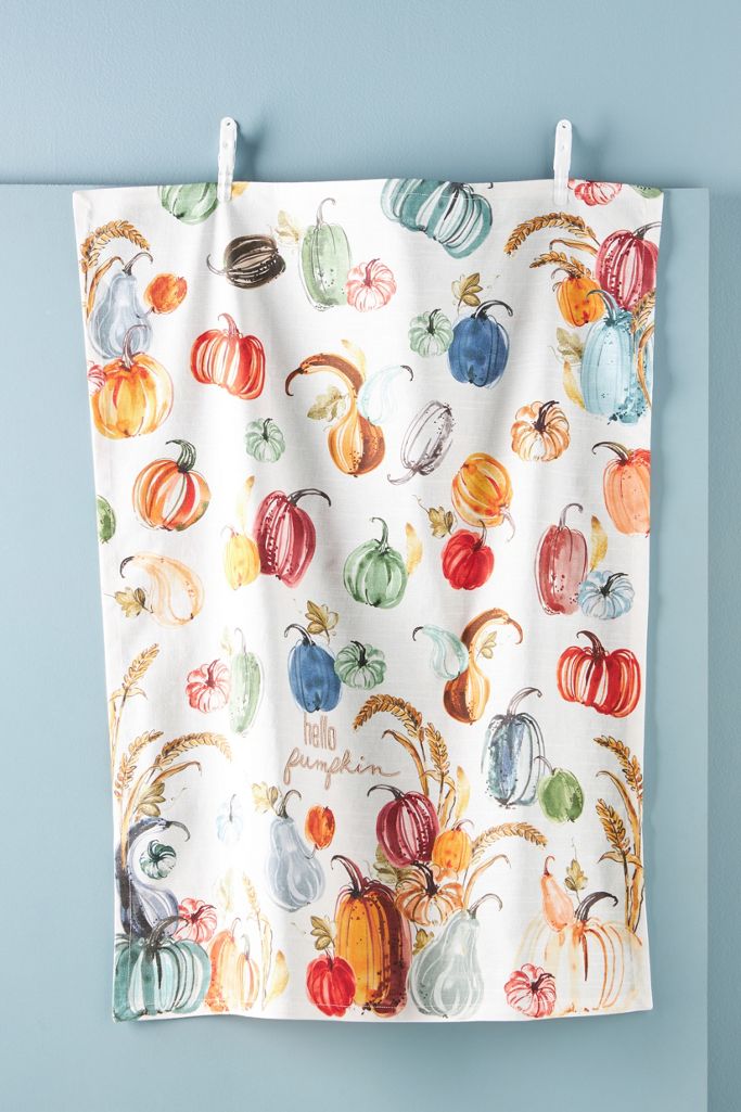 Hello Pumpkin dish towel from Anthropologie.