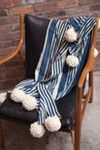 Thumbnail View 3: Charlie Sprout Indigo Stripe Pom Pom Throw